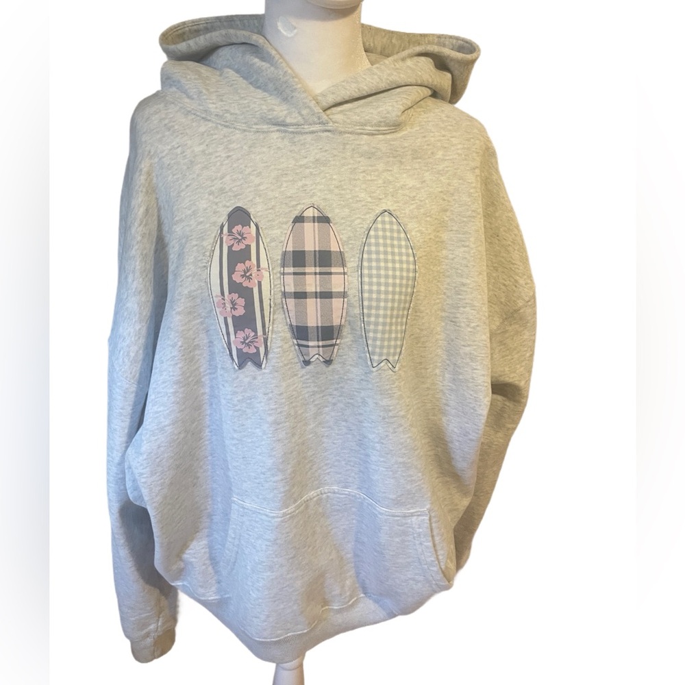 Hollister Surfboard Gray Hoodie Women/Tween/Kids